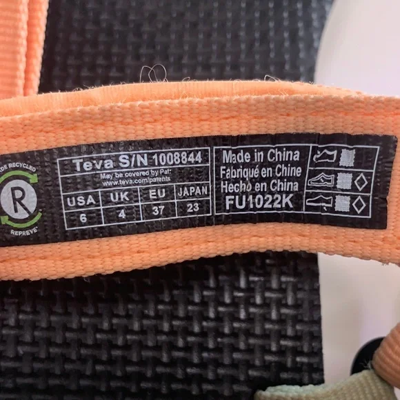 Teva Platform Sandals Women sz 6 peach, mint, purple straps gorpcore perfection - Picture 5 of 5